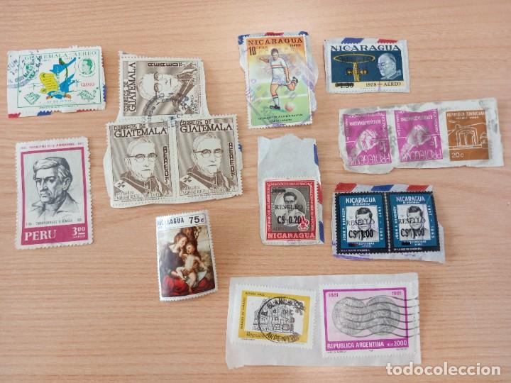 Timbres: LOTE SELLOS USADOS CIRCULADOS AMERICA DEL SUR GUATEMALA NICARAGUA ARGENTINA PERU PANCHO PUSKAS REP D