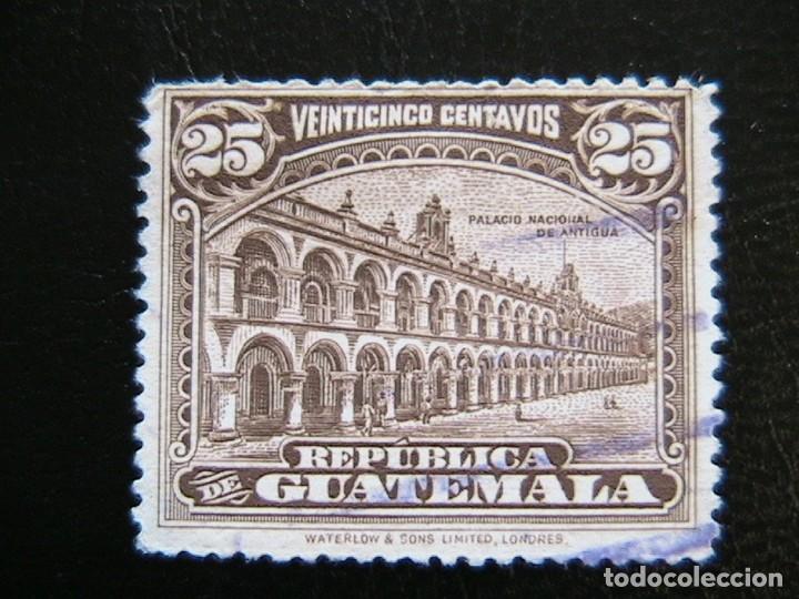 Sellos: SELLO POSTAL GUATEMALA 1928 25 CENTAVOS EDIFICIO PALACIO NACIONAL DE ANTIGUA - Foto 1