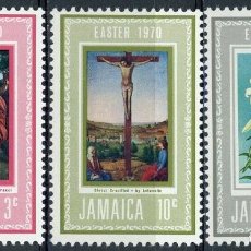 Sellos: JAMAICA 1970 IVERT 312/4 *** LA PASCUA - PINTURA RELIGIOSA. Lote 326788778