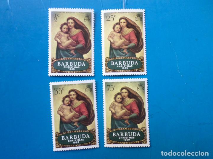 Sellos: *barbuda, 1969, navidad, obra de rafael, Yvert 38/41 - Foto 1