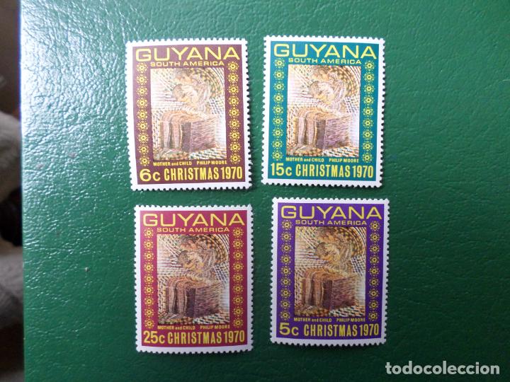 Selos: .guyana, 1970, navidad, Yvert 361/64