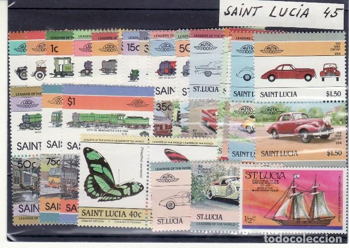 Sellos: 45 SELLOS SAINT LUCIA DIFERENTES - Foto 1