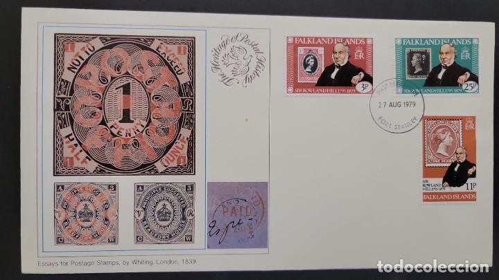 Stamps: SO) 1979 FALKLAND ISLAND, ROWLAND HILL, BLACK PENNY