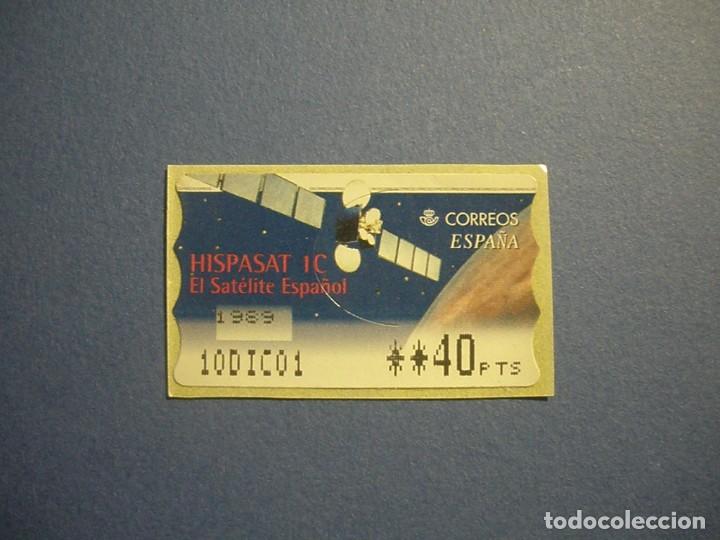 Sellos: ETIQUETAS ATMS - ESPACIO, SATELITE, EL HISPASAT 1C - A&Ntilde;O 2000. - Foto 1