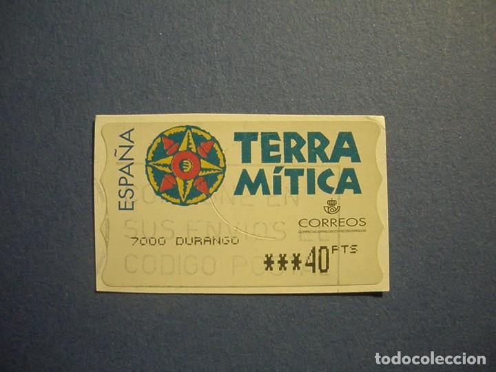 Sellos: ETIQUETAS ATMS - TERRA MITICA - DURANGO. - Foto 1