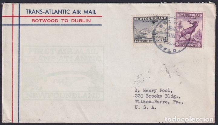 Stamps: F-EX21451 NEWFOUNDLAND TRANS-ATLANTIC 1939 FIRST FLIGHT BOTWOOD-DUBLIN IRELAND