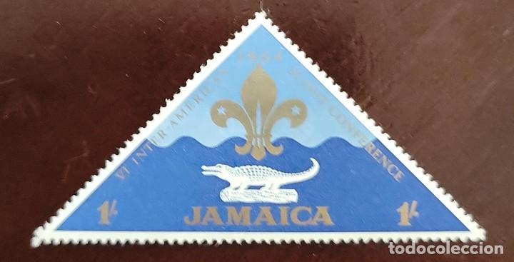 Sellos: SO) JAMAICA, SCOUTS, INTERNATIONAL CONFERENCE, CROCODILE, TRIANGULAR BELL - Foto 1