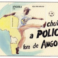 Sellos: HB ANGOLA 1998 - LUCHA CONTRA LA POLIOMIELITIS / CHUTE A POLIO FORA DE ANGOLA. Lote 348952950