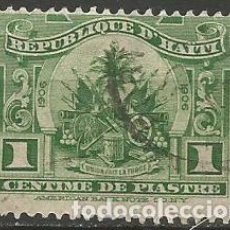 Sellos: REPÚBLICA DE HAITI - 1906 - 1 CENTIMO DE PIASTRES - USADO EN EXCELENTE CALIDAD PERO DEPLACADO. Lote 354607643