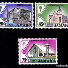 Sellos: JAMAICA, 1982 YVERT Nº 568 / 570 /**/, SIN FIJASELLOS. Lote 354696038