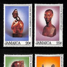 Sellos: JAMAICA, 1984 YVERT Nº 612 / 613 /**/, ARTE / SIN FIJASELLOS. Lote 354726973