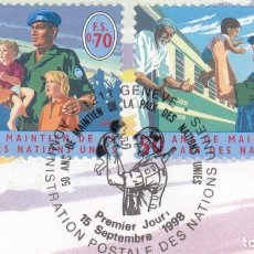 Sellos: TE 538- NACIONES UNIDAS (GINEBRA) 1998- YVERT 366/67 º USADO - CASCOS AZULES POR LA PAZ. Lote 363089920
