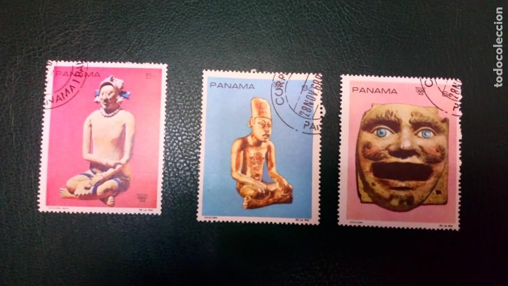 Sellos: PANAM&Aacute; 1968, ESCULTURAS MAYA - Foto 1