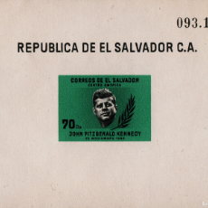 Sellos: EL SALVADOR 1964 SHEET MNH JFK JOHN FITZGERALD KENNEDY PRESIDENTS PRESIDENTES. Lote 365188061