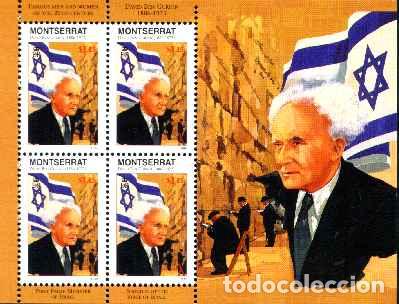 Sellos: MONTSERRAT 1998 SHEET MNH BEN GURION - Foto 1