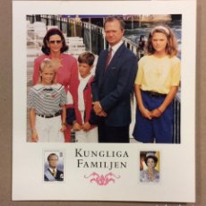 Sellos: KUNGLICA FAMILJEN, FAMILIA REAL SUECA. CARPETA CON FOTOGRAFÍAS Y SELLOS DE 1992