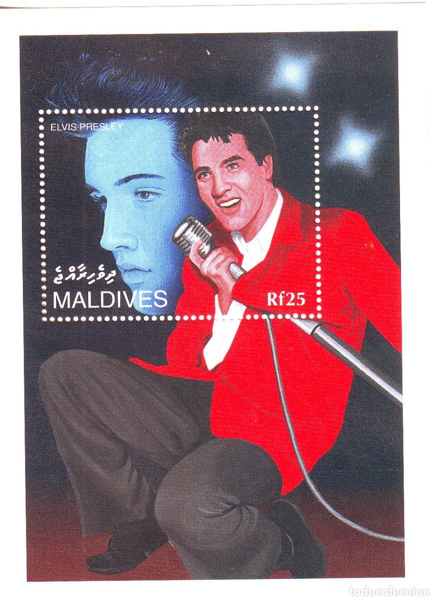 Sellos: HOJA DE LAS MALDIVAS DE ELVIS PRESLEY - Foto 1