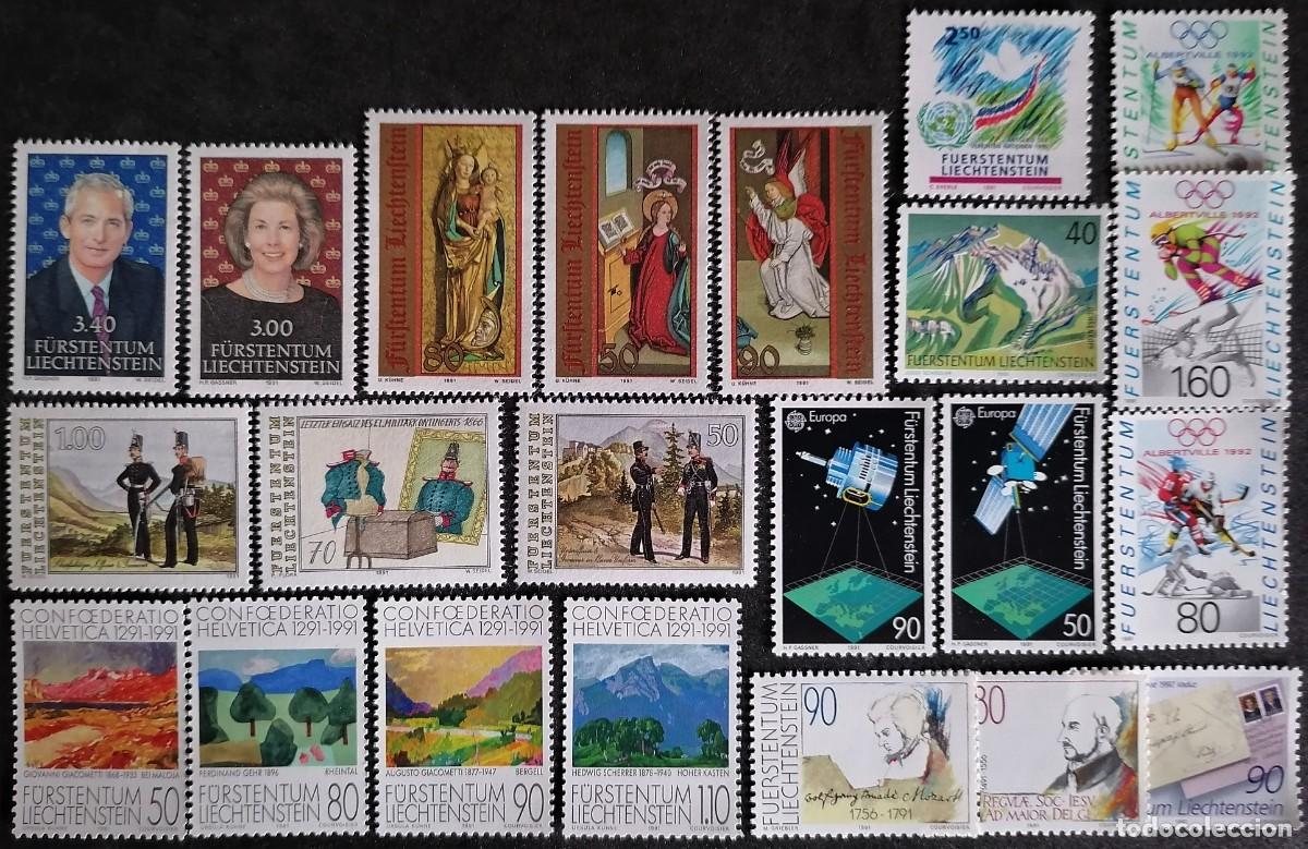 Sellos: LIECHTENSTEIN 1991 A&Ntilde;O COMPLETO - Foto 1