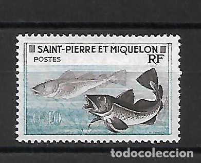 Selos: peces de Saint-Pierre et Miquel&oacute;n. sello a&ntilde;o 1957