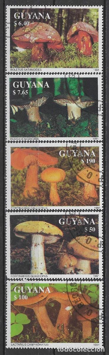 Sellos: GUYANA 1991 - SETAS, S.COMPLETA - USADOS/CTO - Foto 1
