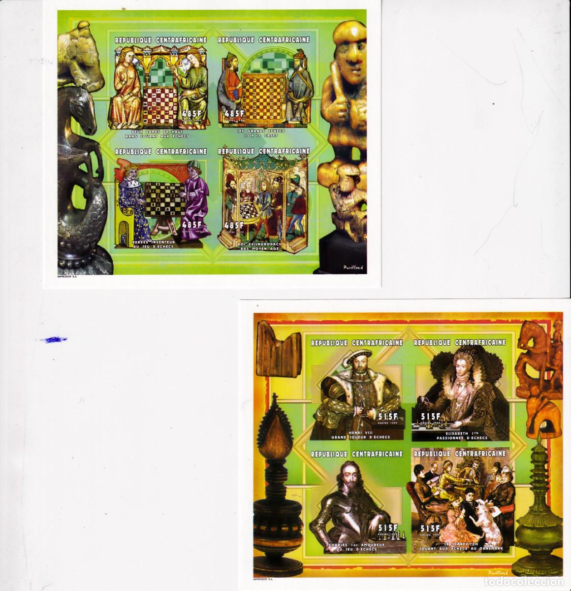 Sellos: Tema Ajedrez. Conjunto de series y Hojas Bloques de este tema - Foto 3