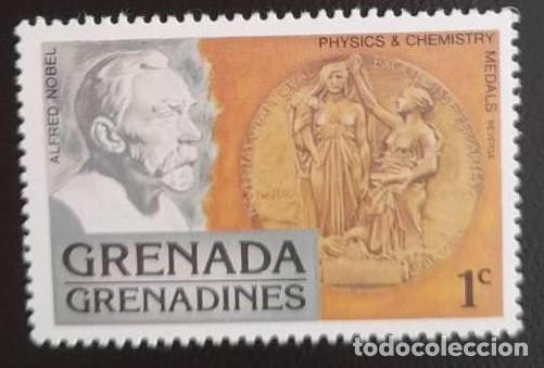 Sellos: SO) GRENADA NOBEL PRIZE MEDAL 1C, MNH - Foto 1