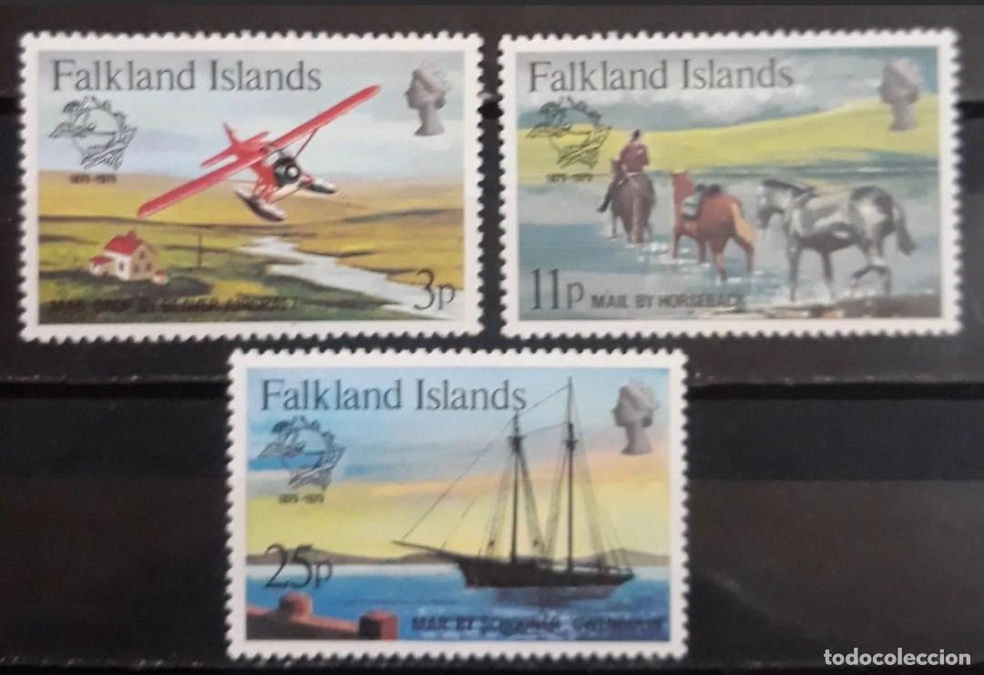 Sellos: ISLAS MALVINAS 1974 CENTENARIO DE LA UPU. MNH ** - Foto 1