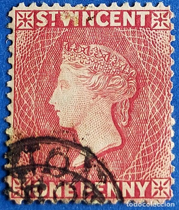 Timbres: Sello San Vicente y las Granadinas 1862 &rsaquo; Reina Victoria (1819-1901) 1 d - Penique brit&aacute;nico (viejo