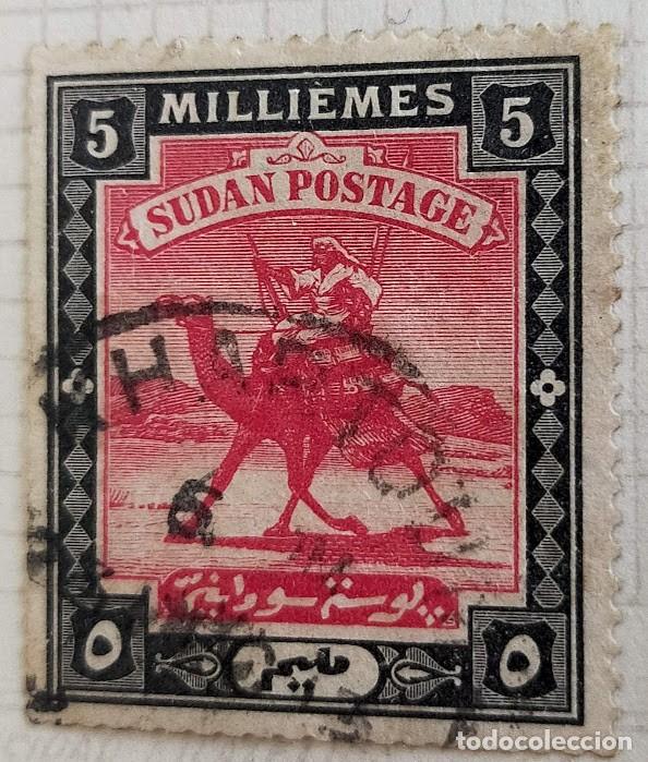 Francobolli: 1903 Sud&aacute;n 1903 &rsaquo; Cartero con dromedario (Camelus dromedarius) 5 M - Millieme Egipcio