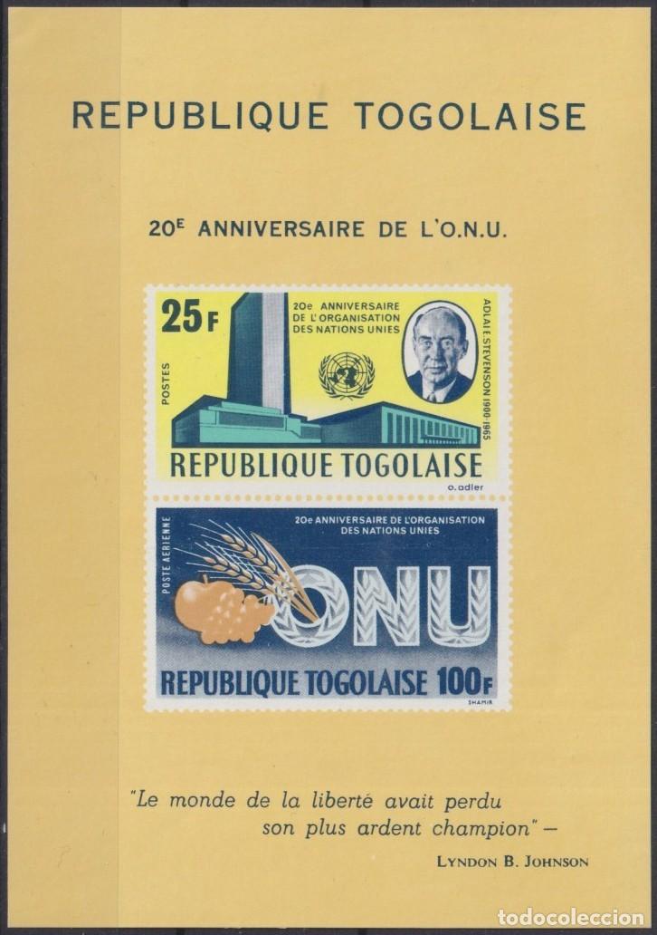 Selos: F-EX36893 TOGO MNH 1965 20th ANIV OF UNITED NATIONS UN ONU.