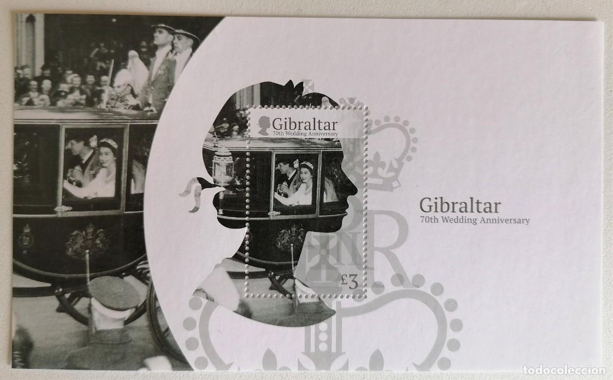 Sellos: GIBRALTAR 2017 - 70 ANIVERSARIO DE LA BODA = - Foto 1