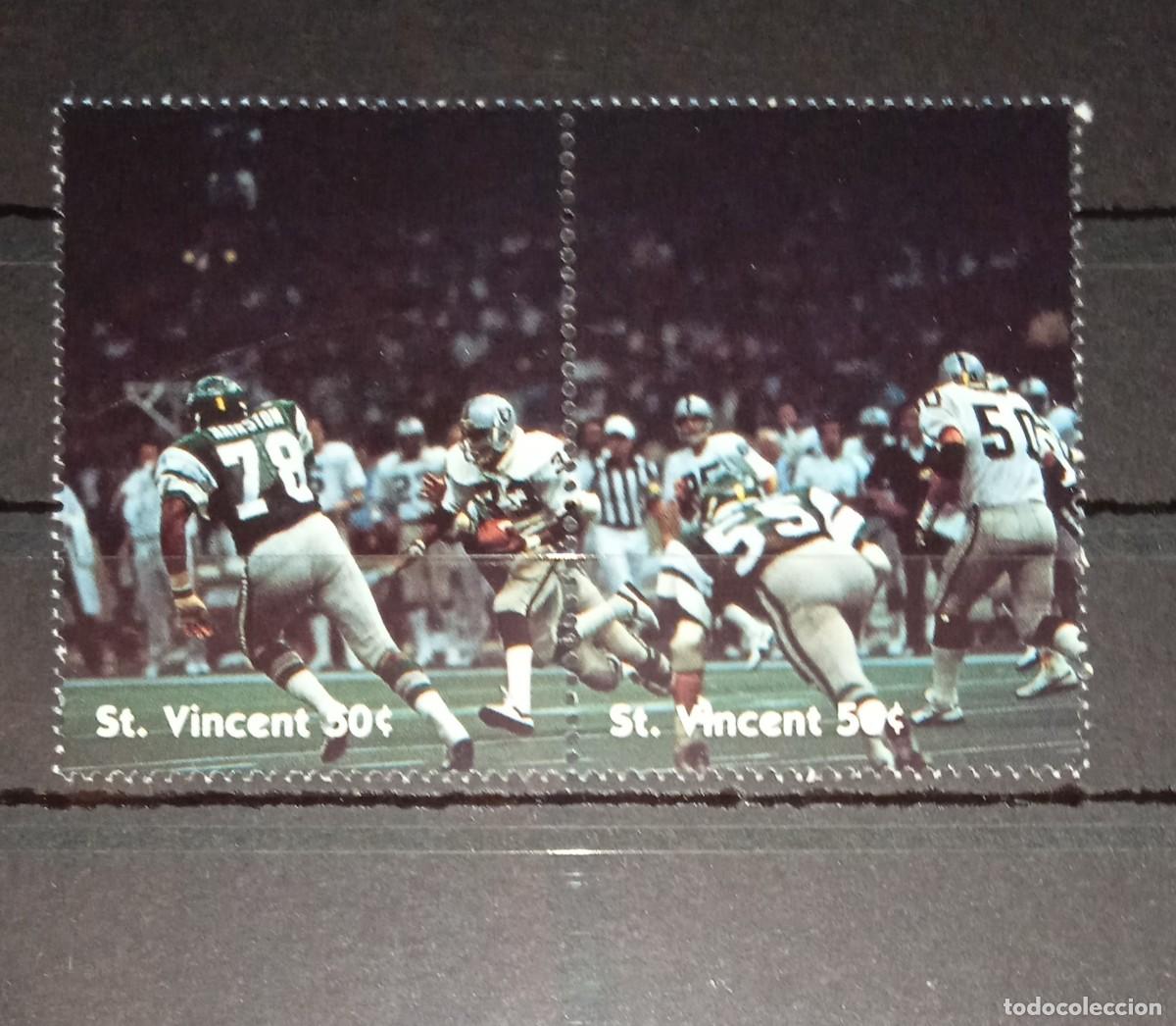 Selos: ST.VINCENT 1991 2 STAMPS MNH SUPER BOWL XV NFL FUTBOL AMERICANO AMERICAN FOOTBALL DEPORTES SPORTS