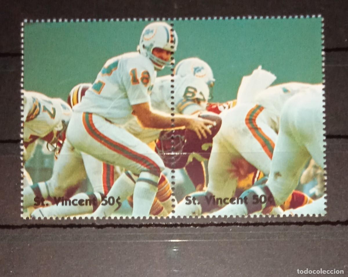 Selos: ST.VINCENT 1991 2 STAMPS MNH SUPER BOWL VII NFL FUTBOL AMERICANO AMERICAN FOOTBALL DEPORTES SPORTS