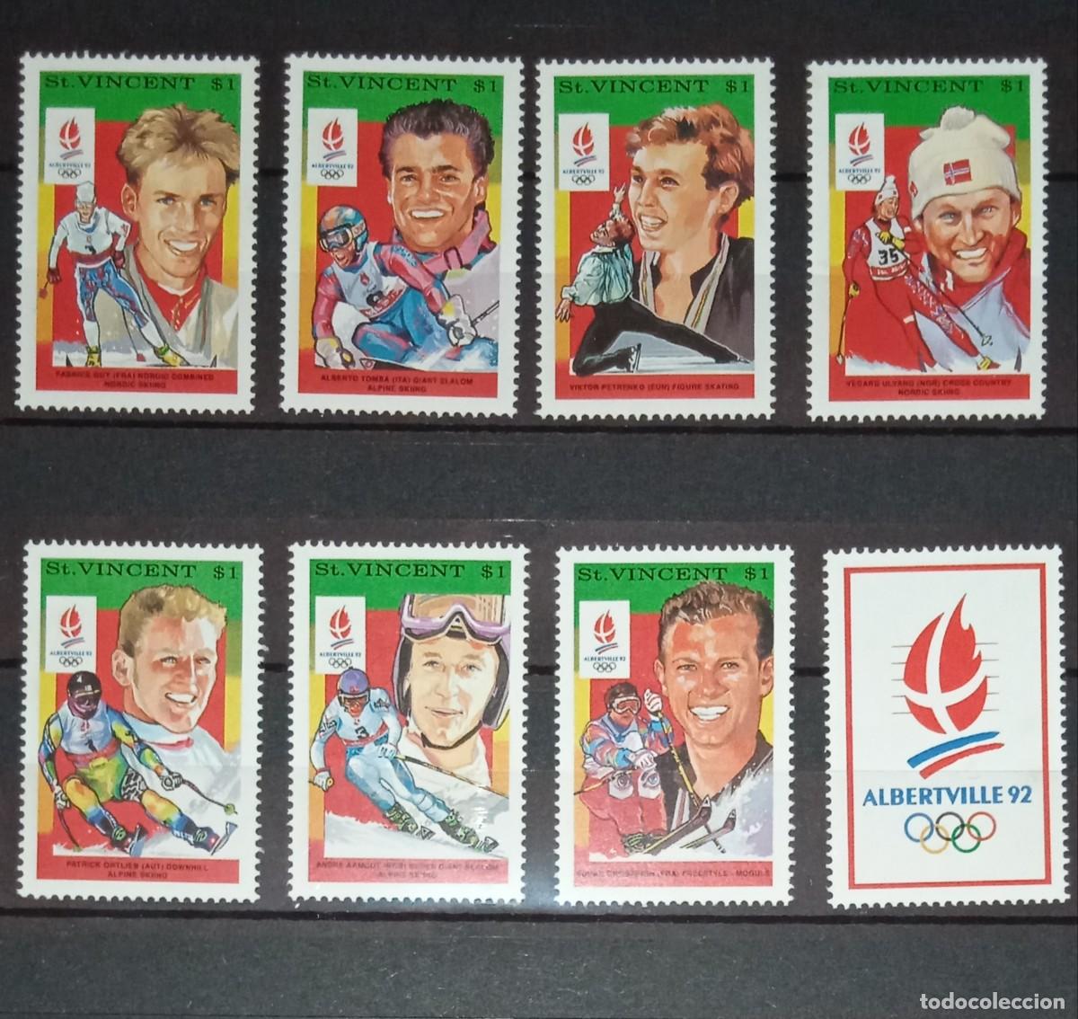 Selos: ST.VINCENT 1992 8 STAMPS MNH ALBERTVILLE JUEGOS OLIMPICOS OLYMPIC GAMES JEUX OLYMPIQUES DEPORTES
