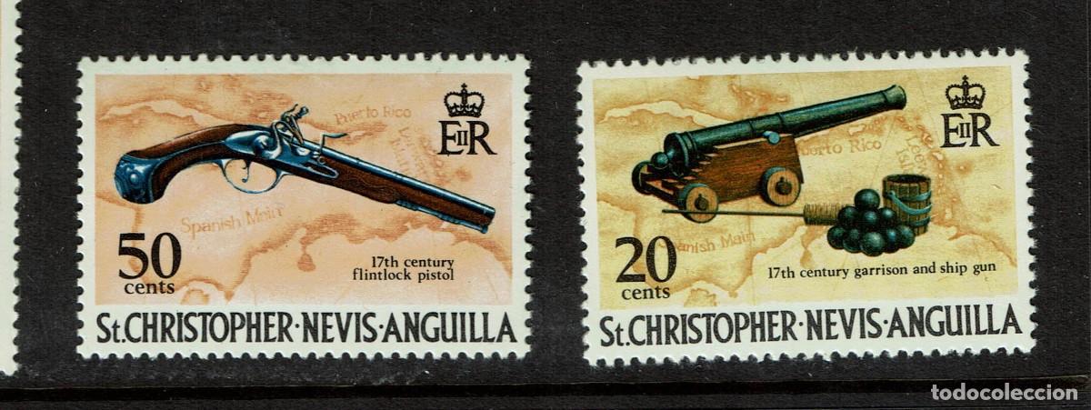 Sellos: Serie de 11 sellos de St Christopher Nevis Anguilla - Foto 2