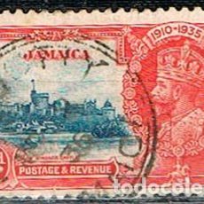 Sellos: JAMAICA IVERT Nº 116 (AÑO 1935), JUBILEO DEL REY GEORGES VI, USADO