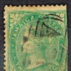 Sellos: JAMAICA IVERT Nº 3 (AÑO 1860), LA REINA VICTORIA, USADO