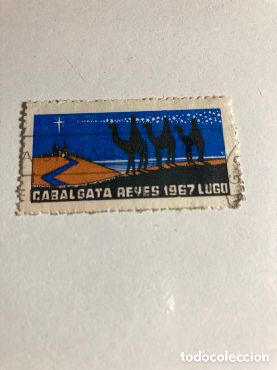 Sellos: Vi&ntilde;eta Cabalgata Reyes 1967 Lugo - Foto 1