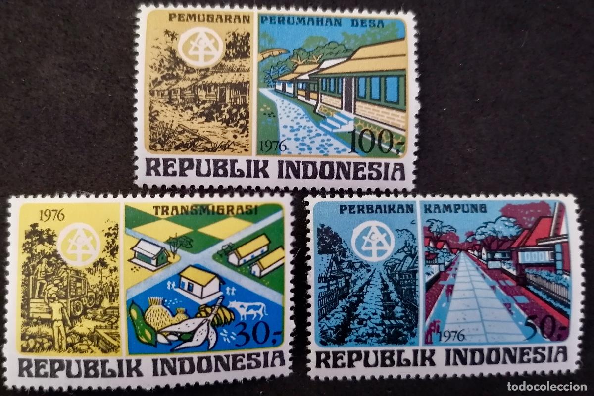 Sellos: INDONESIA 1976. - ASENTAMIENTOS - Foto 1