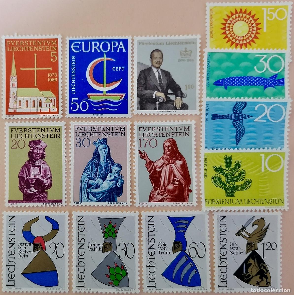 Sellos: LIECHTENSTEIN 1966 - A&Ntilde;O COMPLETO = - Foto 1