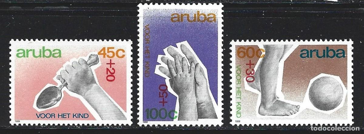 Sellos: ARUBA 64/66** - A&Ntilde;O 1989 - PRO INFANCIA - Foto 1