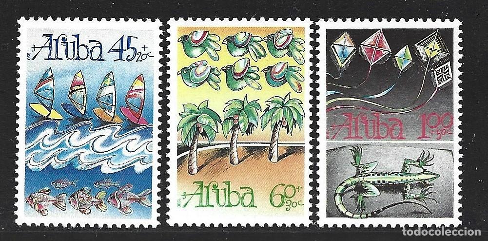 Sellos: ARUBA 83/85** - A&Ntilde;O 1990 - PRO INFANCIA - Foto 1