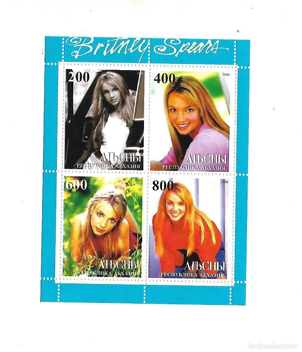 Sellos: Bloque de 4 sellos &rdquo;BRITNEY SPEARS&rdquo; - Foto 1
