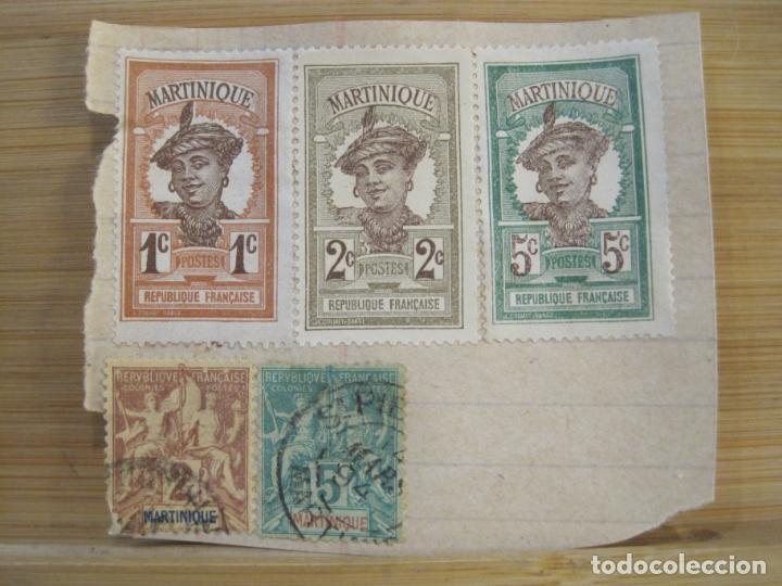 Francobolli: MARTINIQUE-REPUBLIQUE FRAN&Ccedil;AISE-SELLOS PEGADOS A PAPEL-VER FOTOS-(100.385)