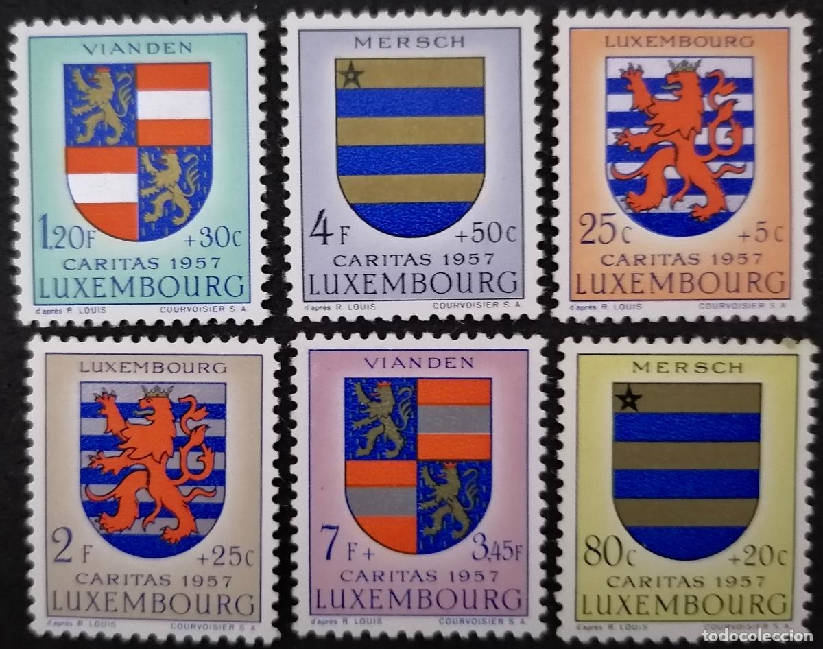 Sellos: LUXEMBURGO 1957 - HER&Aacute;LDICA - Foto 1
