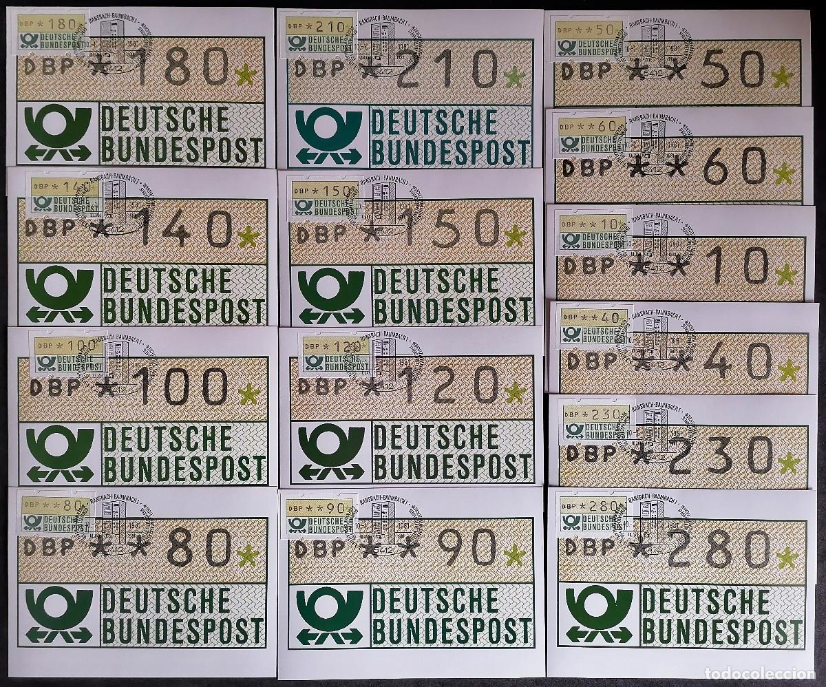 Sellos: ALEMANIA 1981 - 14 TARJETAS MAX . &rdquo; DE EXPENDEDORA &rdquo; . - Foto 1