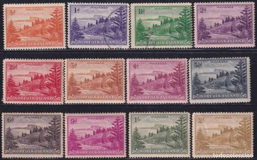Timbres: F-EX32686 NORFOLK IS BALL BAY COMPLETE SET UNUSED ORIGINAL GUM.1p USED.