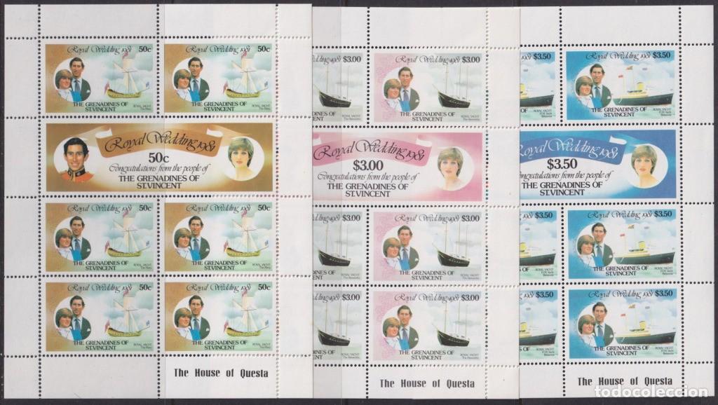 Timbres: F-EX39764 GRENADINES & ST VINCENT 1981 MNH ROYAL WEDDING LADY DIANA SHIP BARCOS.