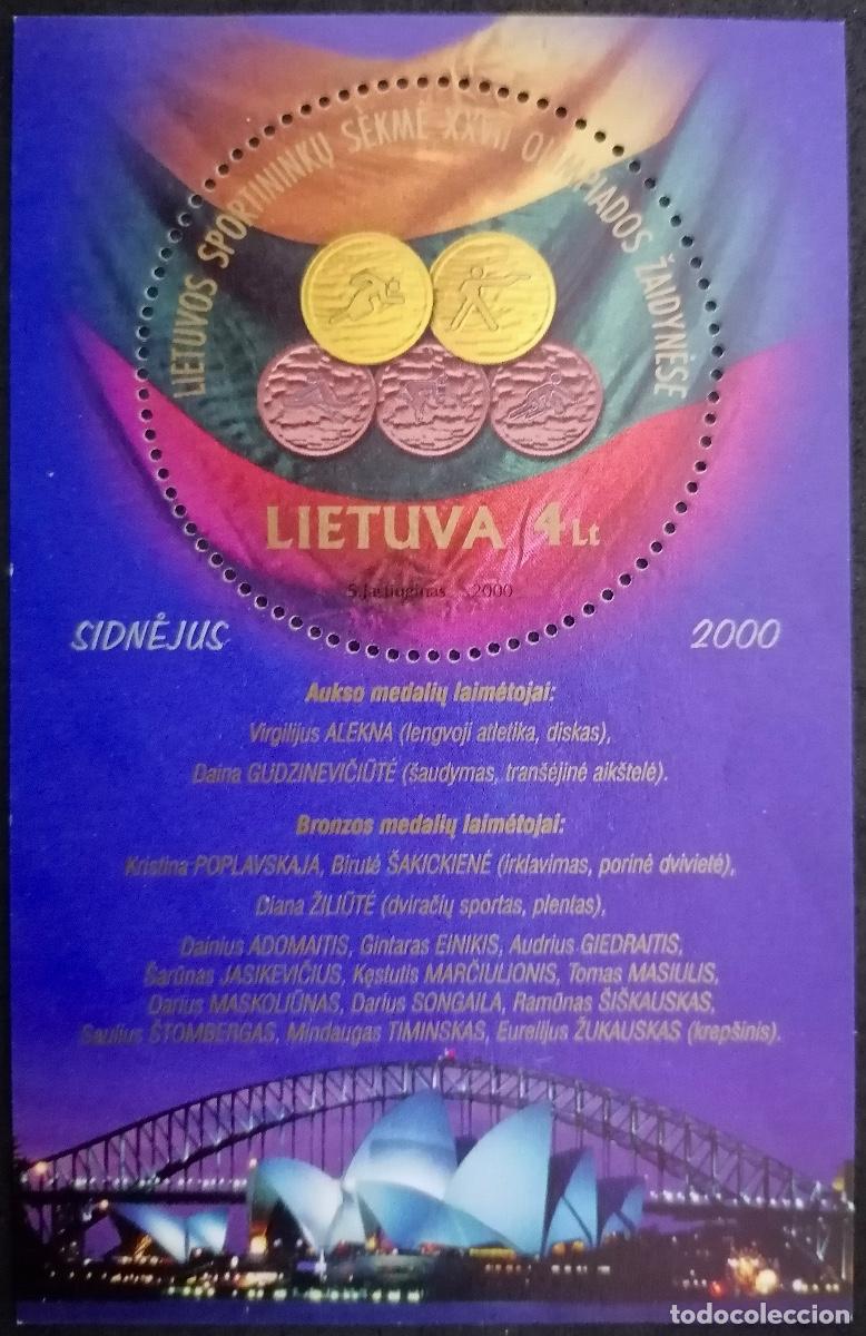 Sellos: LITUANIA 2000 - HB JJ.OO. SYDNEY - Foto 1