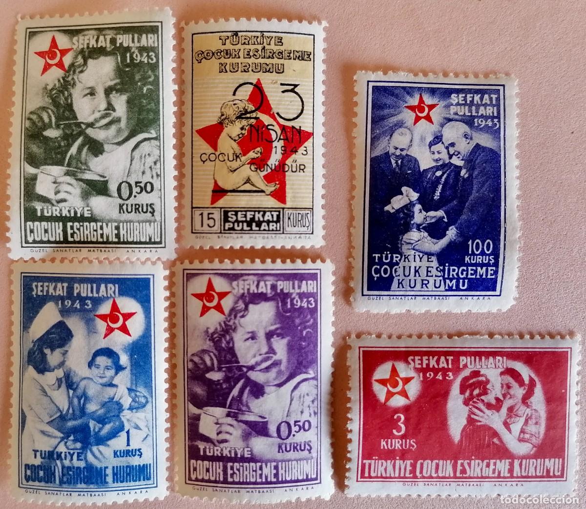Sellos: TURQUIA 1943 - INFANCIA . - Foto 1